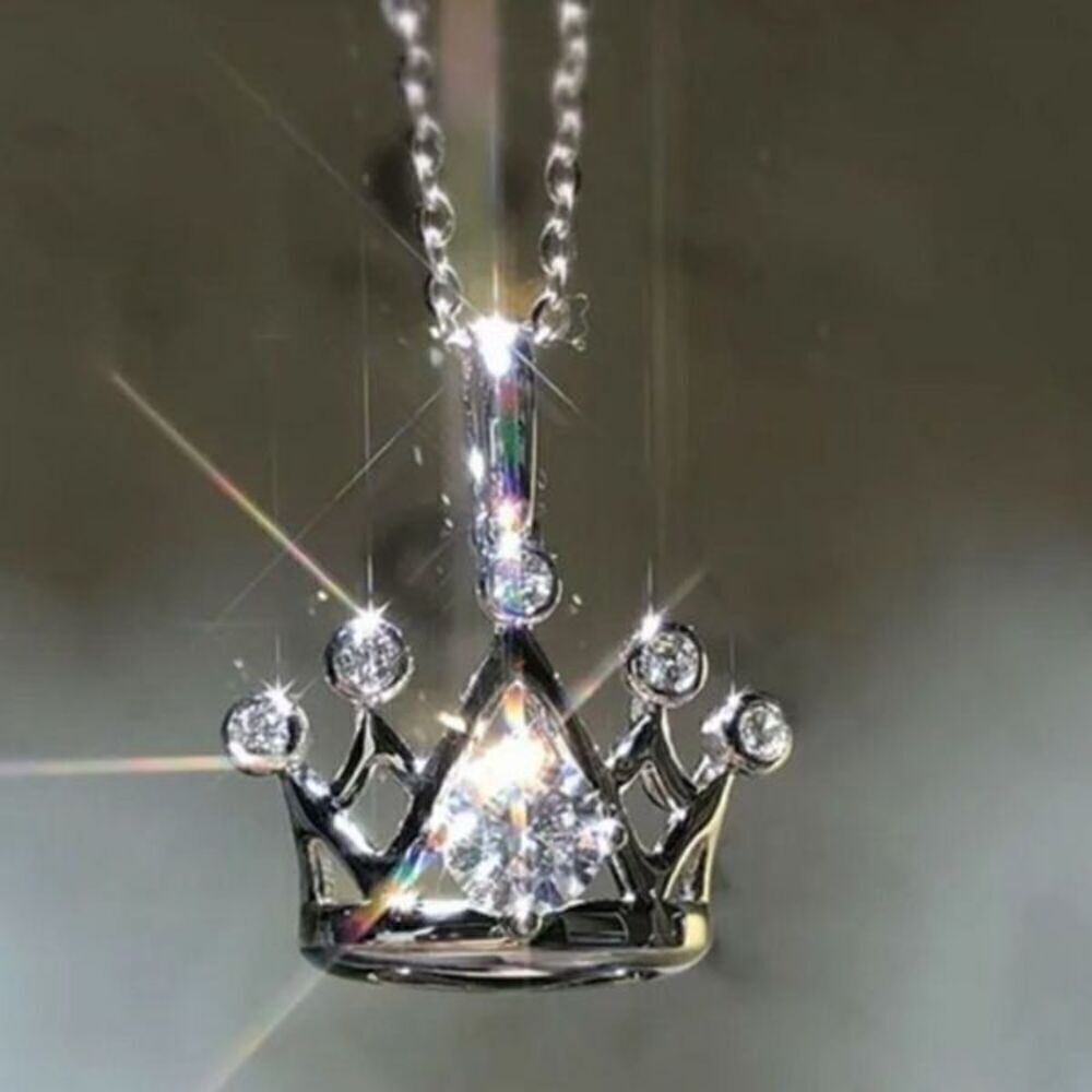 The Triple Crown pendant charm necklace in 925 and cubic zirconia - Picture 2 of 7